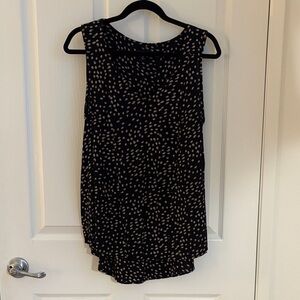 Lucky Brand Sleeveless Black and Brown Printed Women's Top